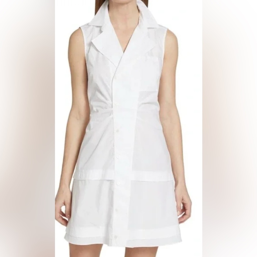 Derek Lam 10 Crosby White Sleeveless Midi Dress